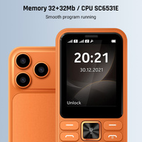 Teléfono Móvil Dual SIM 2G, Pantalla de 2.4 Pulgadas, SC6531E, 32MB de Memoria, Batería de 2500mAh, Linterna, Radio FM, Ranura para Tarjeta TF, Teléfono Compacto con Funciones Básicas