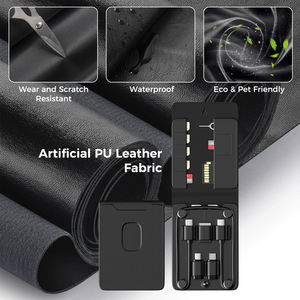 <span class=keywords><strong>Kit</strong></span> adaptateur de câble cadeau d'entreprise classique broche d'éjection fente pour carte SIM TF adaptateur USB câble organisateur pochette sac de rangement en cuir PU - Product Image 5