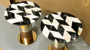 Luxury Natural Marble Nordic Side <b>Table</b> Marble Slab Top Fine <b>Coffee</b> <b>Table</b> Round Stainless Steel <b>Small</b> <b>Coffee</b> <b>Table</b> Marble Slab T - Product Image 5