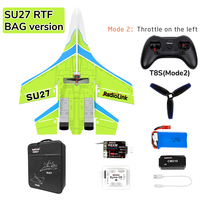 Radiolink Avión RC Modelo SU27 de 8 Canales con Control Remoto y Controlador de Vuelo, Aeronave de Ala Fija