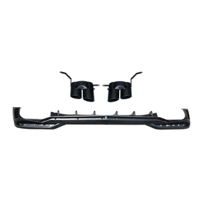 Diffusore Posteriore con Motivo in Carbonio e Tubi di Scarico per Audi <span class=keywords><strong>A5</strong></span> 2021-2022, Upgrade Stile S5 Lambor - Product Image 2