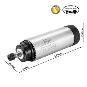 Zhong Hua Jiang ER11 0.8KW 65mm 4 Rodamientos 110V/220V Motor de Husillo CNC de 24000rpm con Transmisión por Correa y Refrigeración por Aire para Máquina de Grabado y Router - Product Image 2