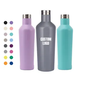Tùy chỉnh nhỏ rượu vang đỏ chai thép không gỉ chân không Thermo <span class=keywords><strong>Flask</strong></span> miễn phí rỗng chai rượu vang hình độc đáo bị làm lạnh - Product Image 1
