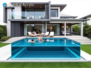 Hoja acrílica transparente para hotel de lujo, <span class=keywords><strong>piscina</strong></span> de plexiglás, <span class=keywords><strong>piscina</strong></span> grande, diseño personalizado - Product Image 2