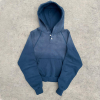 Sweat à capuche court personnalisé avec logo, fermeture éclair intégrale, unisexe, sportswear confortable, streetwear tendance, respirant, tricoté