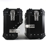 Boîte latérale de valise latérale de bagage en aluminium de moto noir/argent 38L pour 1200GS 1250 2016-2020