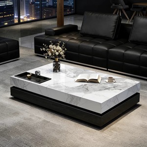 <span class=keywords><strong>Table</strong></span> <span class=keywords><strong>basse</strong></span> minimaliste aspect marbre - Product Image 3
