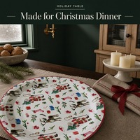 Assiettes en papier de Noël, imprimées pour les fêtes, jetables, rondes, pour la table de fête