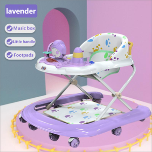 Trotteur pour enfants (0-2 ans) Lumière <span class=keywords><strong>LED</strong></span>, musique, engrenages rotatifs et barre de poussée à prise facile Marchette d'apprentissage assis-debout - Product Image 3