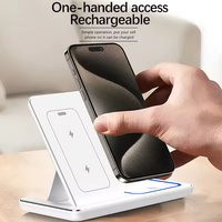 Support de chargeur sans fil universel 3 en 1 Chargeur multifonction 15W sans fil debout pour montre air Pods Chargement