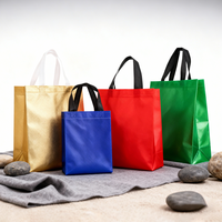 Sac fourre-tout réutilisable en non-tissé avec logo personnalisé brillant, couleur et taille personnalisées, portable, durable, léger, sac de shopping pour la vente au détail