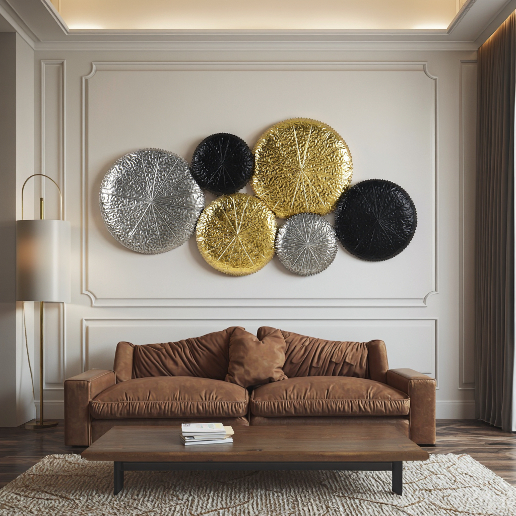 Metal Wall Decor Interior Home Accent Full Length Silver Black Gold 100X 52CM Metal Text for Home Decor · image 1