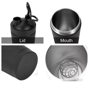 Eco Friendly Custom Logo Double Wall Vacuum Insulated Sports Stainless Steel Protein <b>Shaker</b> <b>Bottle</b> 750ml 500ml - Product Image 1