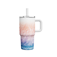 Gobelet de voyage isotherme 20 oz avec poignée, personnalisable au laser, en acier 304, maintien au froid 24 heures, vente en gros