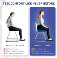 Coussin de siège surélevé pour voiture, coussin orthopédique pour chaise de bureau, soutien lombaire, coccyx et hanches en mousse à mémoire de forme