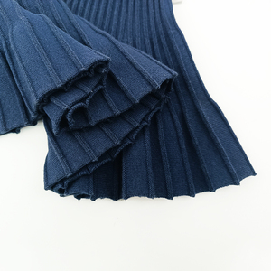 Pinuotu Bebê Malha Saia Azul Marinho Personalizado Pure Cotton Dress Saias Criança Menina Roupas Crianças Plissadas Saia Curta