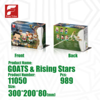 Ensemble de jouets de football en blocs de construction, modèle de figurine de star du football mondial et de la Coupe, pour une scène de match éclatante, cadeau