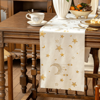Nouveau chemin de table 2025 : nappe longue vintage festive pour la table à manger, décoration de la maison, fournitures de fête internationales