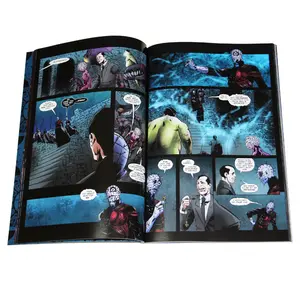 Serviço de impressão personalizado do softcapa comic do livro manga com alta qualidade