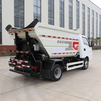 Camion poubelle électrique à levage élevé DCD5041ZZZZBEV sans pollution secondaire, 5 mètres cubes, 90 km/h, réservoir d'eau hermétique en forme de bateau.