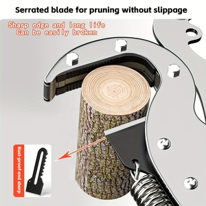 Sécateur à main professionnel durable à long manche avec lames de précision incurvées pour le jardinage et le cisaillement d'arbres - Product Image 4