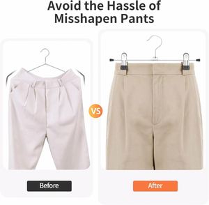 Wholesale Factory Hotel Metal Iron Cheap Mens Hanger Heavy Duty Ultra Thin Saving <b>Laundry</b> Skirt Pant Hangers Clip Single Kitchen - Product Image 3