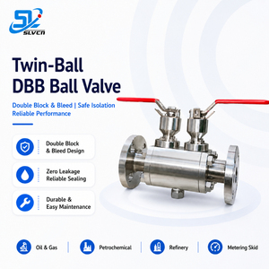Válvula de bola doble bloqueable de alta presión DBB con doble bloqueo y purga para aislamiento crítico de petróleo y gas - Product Image 1
