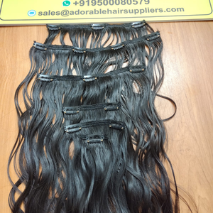 Extensions de cheveux à pince sans couture de qualité supérieure | Clip-Ins de cheveux humains bruts pour le tressage | Cheveux naturels - Product Image 2