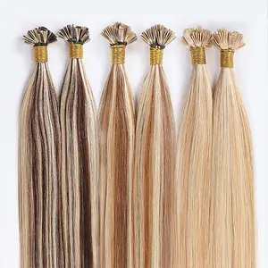 Натуральные пряди для наращивания волос с Т-образным кончиком, элитные предварительно скрепленные кератиновые пряди для наращивания волос remy, оптовая продажа, поставщики человеческих волос с плоским кончиком