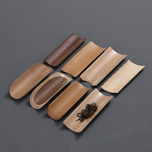 Cuillère à thé en bambou rétro d'inspiration zen, polie comme un miroir, ensemble de thé Kung Fu, porte-thé pour la dégustation du thé, cérémonie du thé en bambou - Product Image 1