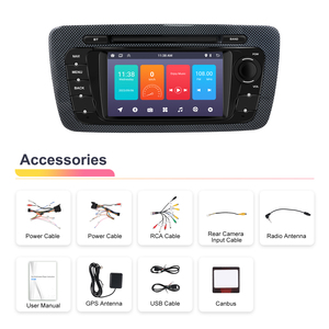 <span class=keywords><strong>Radio</strong></span> estéreo para coche Podofo de doble Din Android 6,2 pulgadas 1 + 32GB GPS/WiFi/BT/FM/RDS para Seat 2009-2013 Auto Electronics Autoradio OEM - Product Image 6