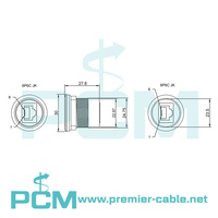 CAT3 RJ12 6P6C Jack femelle à femelle coupleur de traversée téléphone cloison ronde montage sur panneau prise châssis armoire boîte