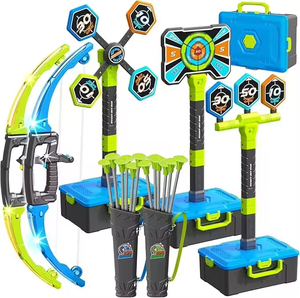 Lot de 2 arcs et flèches pour enfants, arcs lumineux à LED, ensemble de tir à l'arc avec flèches à ventouse, cibles, jeux de sport d'intérieur et d'extérieur - Product Image 4