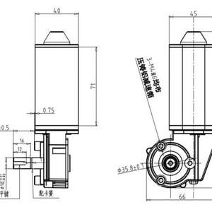 Packaging Sealing Machine Dedicated DC <b>Worm</b> Motor 45mm High Torque Low Noise for Height Adjustable Desk Motor - Product Image 6