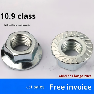 Tuerca de brida GB6177, zincada, hexagonal, dentada, antiaflojamiento, rosca fina derecha, Clase 4.8 6.8 M5 M6 M8 M10, uso general/pesado - Product Image 4