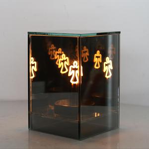 Hot Items Warm White <b>LED</b> <b>Lights</b> 10*10*15CM Glass Cuboid <b>Light</b> for Christmas Home Living Room Decoration - Product Image 3