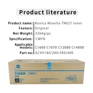 ลดราคา! Konica Minolta TN627แท้ BIZHUB หมึก C12000 C14000เวอร์ชั่นเอเชีย TN 627 cmky ACVV180 ACVV280 ACVV480 ACVV380 - Product Image 4