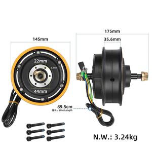 Moteur de roue motrice à frein à disque avec jante orange de 8,5 pouces pour trottinette électrique Kukirin G2 Pro - Product Image 3