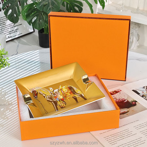 <span class=keywords><strong>Cendrier</strong></span> à Cigare de Style Européen Luxe Léger Rétro, en Porcelaine Fine Exquise, pour Salle de Conférence ou Bureau - Product Image 5