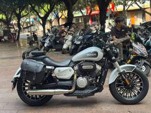 Moto Cruiser Retrò Vtwin Classe 300, <span class=keywords><strong>Chopper</strong></span> per Adulti con Sella Bassa Omologato per Strada - Product Image 2