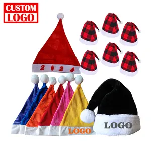 לוגו מותאם אישית דפוס רקמה מטורף חג המולד משוגע קידום מתנה לחג המולד כובע
