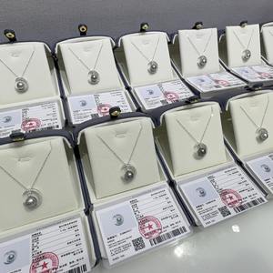 Collar de Perlas de Agua Dulce de 3-4 mm, Color Oro Triturado, 14k, Casi Redondas, para Mujer, 40+5 cm, para Abrigos, Zhuji 2025 - Product Image 3