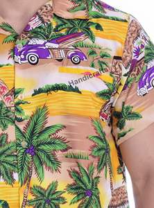 Chemise décontractée à manches courtes grande taille pour hommes, chemises hawaïennes formelles, classiques, cintrées, pour la plage et la fête - Product Image 5