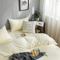 Ensemble de draps de lit Modal de luxe, couleur unie, doux, pour hôtel, vente en gros