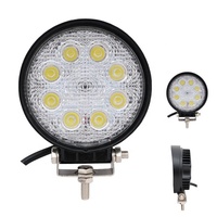 Luz de trabajo LED de 24W con haz puntual/difuso, 12V 24V, todoterreno, para camión, tractor, barco, coche, SUV, ATV, luces IP68 impermeables