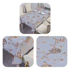 Boen thả vàng dập nổi PVC Khăn trải bàn cuộn hoa in hình chữ nhật cho đám cưới nhà hoặc bên bao gồm vật liệu nhựa - Product Image 3