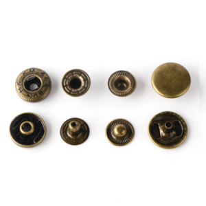 मैट सिल्वर मेटल 4-भाग फास्टनर बटन जींस के उपयोग के लिए पश्चिमी प्रेस छिपे हुए स्नैप - Product Image 4