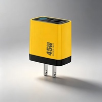 Chargeur rapide pour téléphone portable 45W avec affichage numérique, chargeur USB Type C PD avec câble USB C, adaptateur secteur USB-C à charge rapide 45W