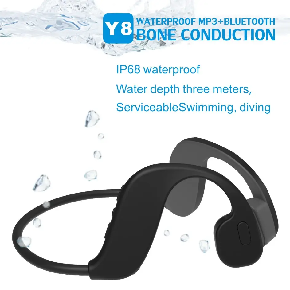 Casque de natation pour Xiaomi Huawei et Apple, écouteurs à Conduction osseuse, sans fil, avec lecteur MP3 8G, étanche IPX8, pour sport