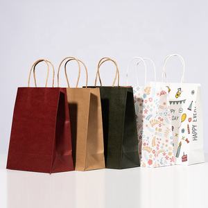 Sacchetti di Carta Marrone con Logo Personalizzato per Asporto e Consegna, Robusti Sacchetti di Carta <span class=keywords><strong>Kraft</strong></span> Nera con Manico Ritorto, Stampa Personalizzata - Product Image 6